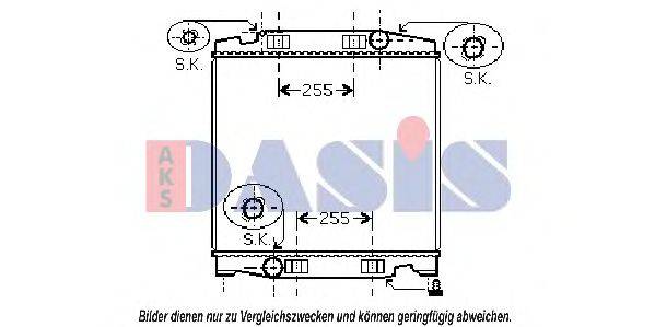 AKS DASIS 400016N Радіатор, охолодження двигуна