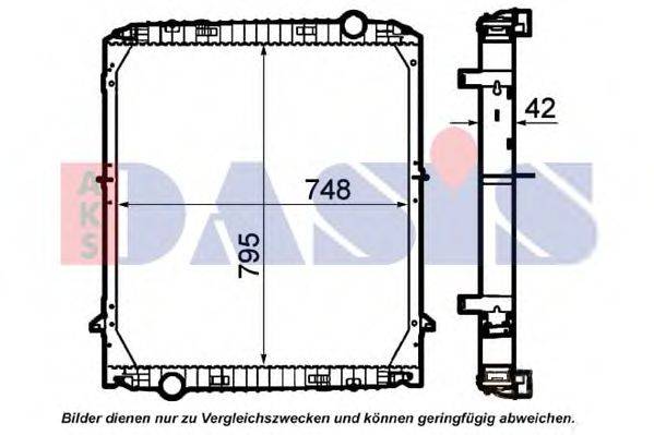 AKS DASIS 400041N Радіатор, охолодження двигуна