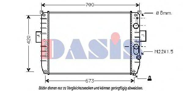 AKS DASIS 400400N Радіатор, охолодження двигуна