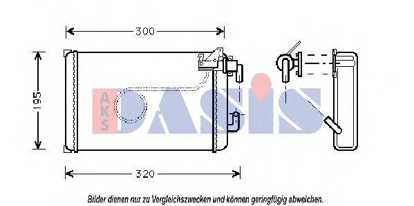 AKS DASIS 409200N Теплообмінник, опалення салону