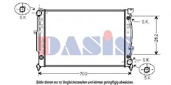 AKS DASIS 480011N Радіатор, охолодження двигуна