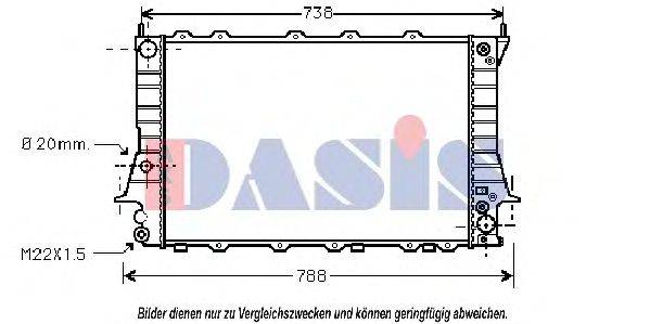 AKS DASIS 481150N Радіатор, охолодження двигуна