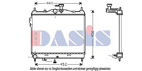 AKS DASIS 510028N Радіатор, охолодження двигуна