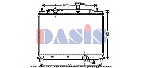 AKS DASIS 510076N Радіатор, охолодження двигуна