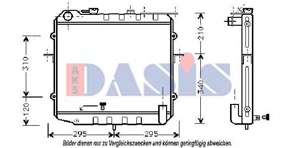 AKS DASIS 510150N Радіатор, охолодження двигуна