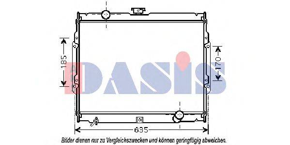 AKS DASIS 560021N Радіатор, охолодження двигуна