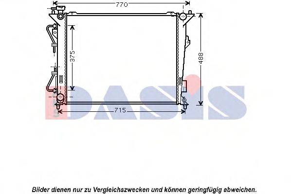 AKS DASIS 560042N Радіатор, охолодження двигуна