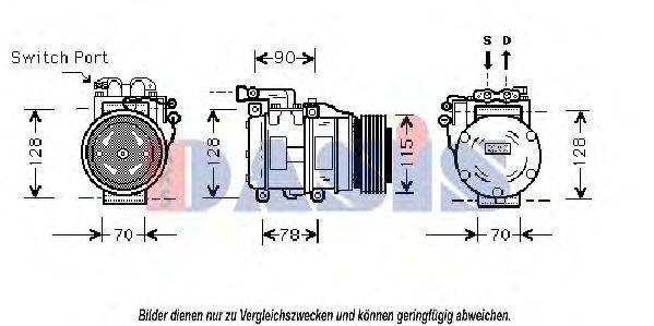 AKS DASIS 851025N Компресор, кондиціонер