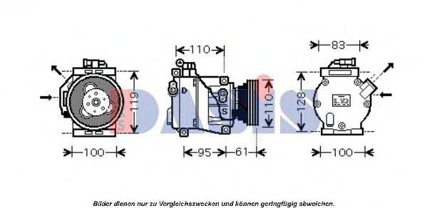 AKS DASIS 851682N Компресор, кондиціонер