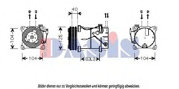 AKS DASIS 852980N Компресор, кондиціонер