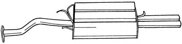 AKS DASIS SG65613 Глушник вихлопних газів кінцевий