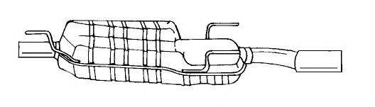 AKS DASIS SG51614 Глушник вихлопних газів кінцевий