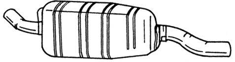 AKS DASIS SG40661 Глушник вихлопних газів кінцевий