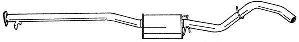 AKS DASIS SG40457 Середній глушник вихлопних газів