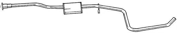 AKS DASIS SG25427 Середній глушник вихлопних газів