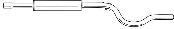 AKS DASIS SG22403 Середній глушник вихлопних газів