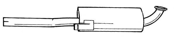 AKS DASIS SG18402 Середній глушник вихлопних газів