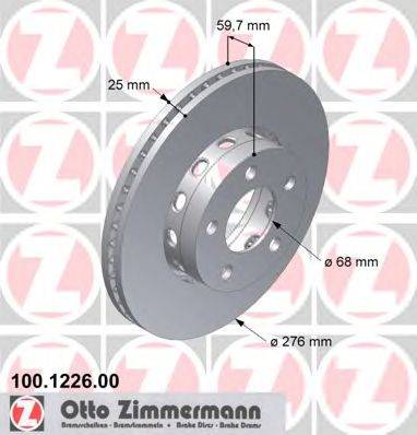 ZIMMERMANN 100122600 гальмівний диск