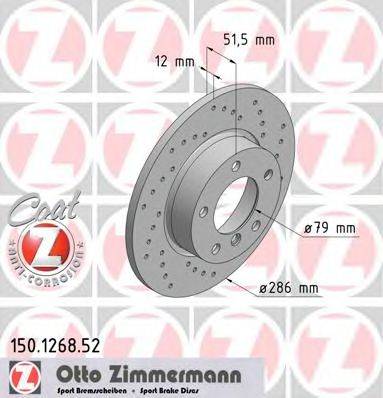 ZIMMERMANN 150126852 гальмівний диск