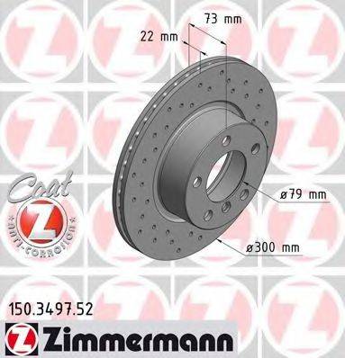 ZIMMERMANN 150349752 гальмівний диск