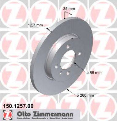 ZIMMERMANN 150125700 гальмівний диск