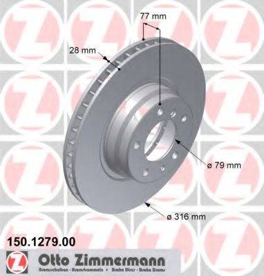 ZIMMERMANN 150127920 гальмівний диск