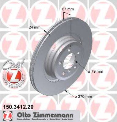 ZIMMERMANN 150341220 гальмівний диск