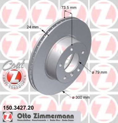 ZIMMERMANN 150342720 гальмівний диск