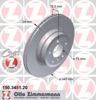 ZIMMERMANN 150345120 гальмівний диск