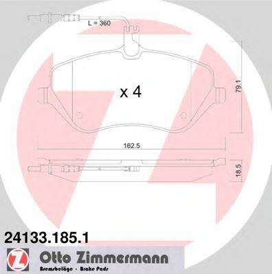 ZIMMERMANN 241331851 Комплект гальмівних колодок, дискове гальмо