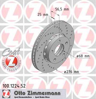 ZIMMERMANN 100122452 гальмівний диск