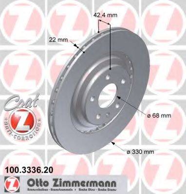 ZIMMERMANN 100333620 гальмівний диск