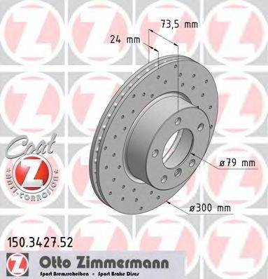 ZIMMERMANN 150342752 гальмівний диск