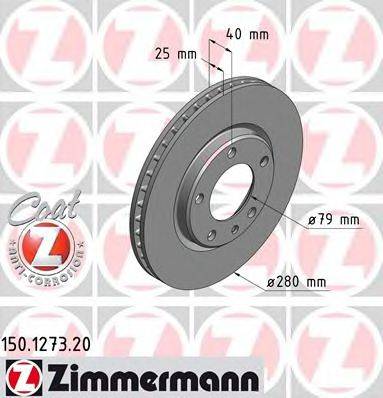 ZIMMERMANN 150127320 гальмівний диск