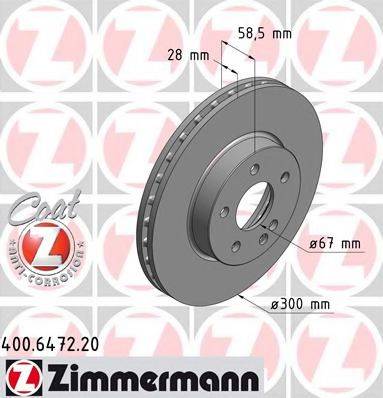 ZIMMERMANN 400647220 гальмівний диск