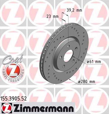 ZIMMERMANN 155390552 гальмівний диск