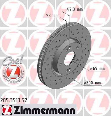 ZIMMERMANN 285351352 гальмівний диск