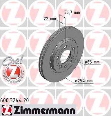 ZIMMERMANN 600324420 гальмівний диск