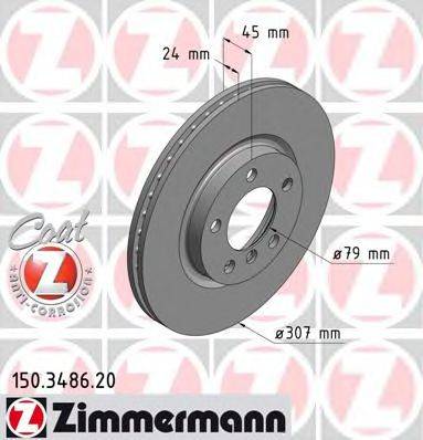 ZIMMERMANN 150348620 гальмівний диск