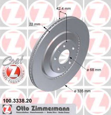 ZIMMERMANN 100333820 гальмівний диск