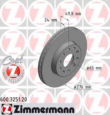 ZIMMERMANN 600325120 гальмівний диск