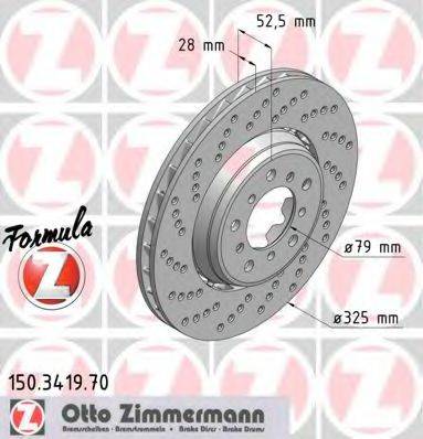 ZIMMERMANN 150341970 гальмівний диск