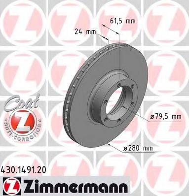 ZIMMERMANN 430149120 гальмівний диск