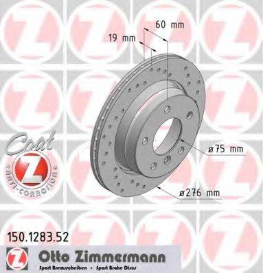 ZIMMERMANN 150128352 гальмівний диск