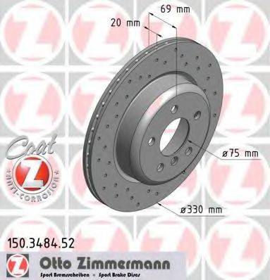 ZIMMERMANN 150348452 гальмівний диск