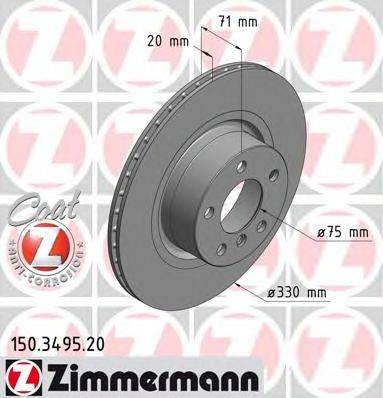 ZIMMERMANN 150349520 гальмівний диск