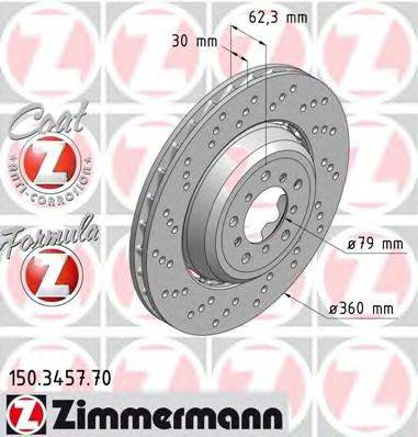 ZIMMERMANN 150345770 гальмівний диск