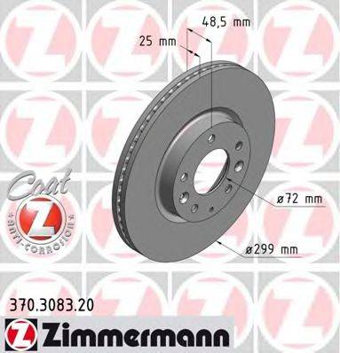 ZIMMERMANN 370308320 гальмівний диск