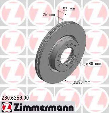 ZIMMERMANN 230625900 гальмівний диск