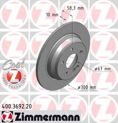 ZIMMERMANN 400369220 гальмівний диск